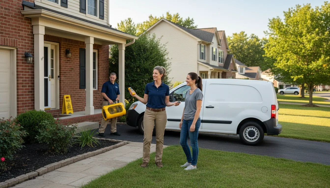 Residential water damage restoration in Kansas, IL
